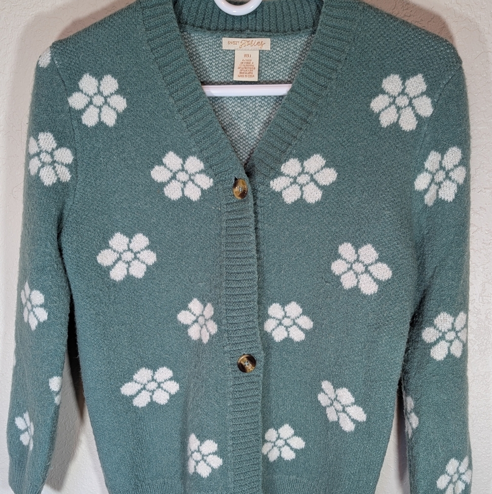 Sweet Stories Floral Cardigan Sweater